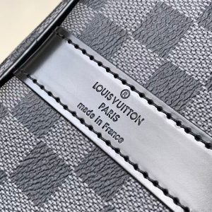 039454f7fc32f5f8dbc7e89b9ff2a3b2 KEEPALL BANDOULIÈRE 45 IN BLACK DAMIER GRAPHITE CANVAS