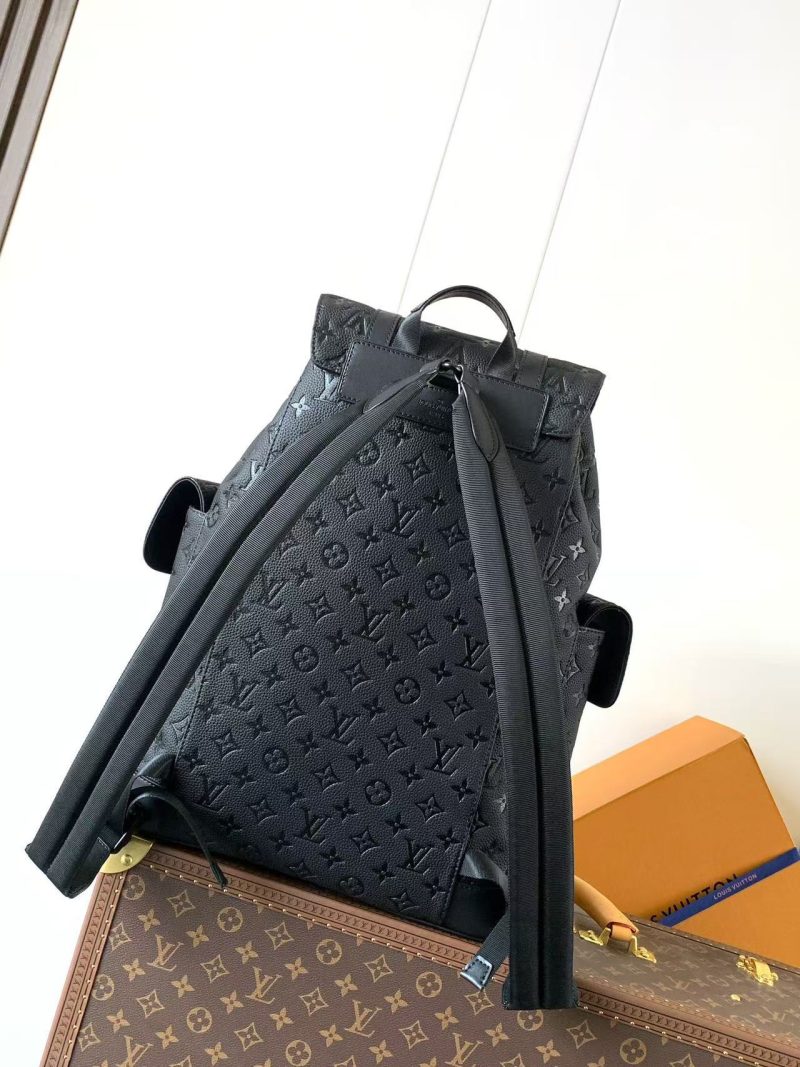 LV M55699 Christopher MM Backpack Black Cowhide