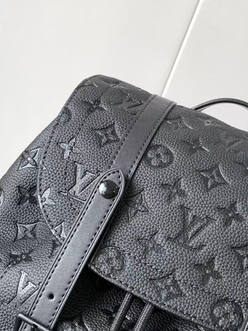 LV M55699 Christopher MM Backpack Black Cowhide