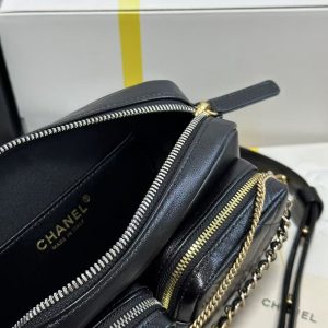 CC 22C Early Spring Crossbody Bags Black Lambskin