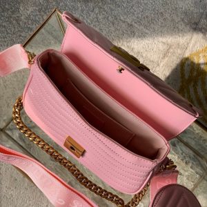 MULTI-POCHETTE PINK CALFKIN 19CM CROSS BODY BAG
