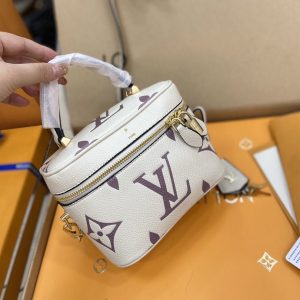 13266513659819770_cc9762bb-6111-4964-aea6-87c3cd5d0034 VANITY PM 19CM WHITE PURPLE MONOGRAM CANVAS LEATHER