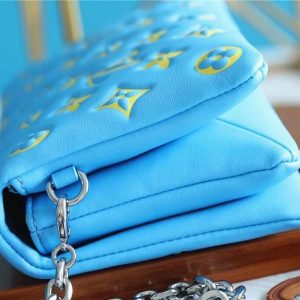 13267800034364314_12a56f0d-7e0c-4193-9d9b-aed07cd103a6 POCHETTE COUSSIN 20 MINT GREEN YELLOW MONOGRAM LAMBSKIN