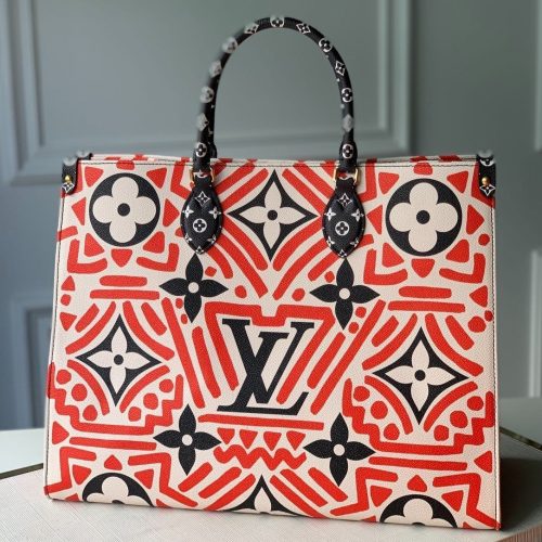 13267875872148380_54c4637e-7832-4095-a2ee-2d3a7448ee76 LV CRAFTY ONTHEGO GM CREAM AND RED MONOGRAM GIANT CANVAS