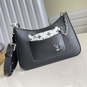 13268859181514355_07099d44-1860-4af0-bcfd-83a2280cafe8 MARELLE 25 BLACK EPI GRAINED COWHIDE LEATHER