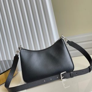 13268859220584298_e5836c73-feca-4ddf-94d1-2307170b5898 MARELLE 25 BLACK EPI GRAINED COWHIDE LEATHER