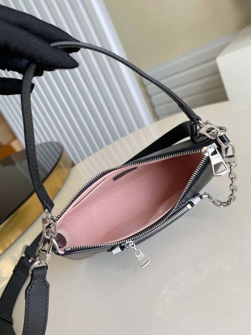 13268859221697831_534ac7fc-0d3f-468e-bc82-69d996743a96 MARELLE 25 BLACK EPI GRAINED COWHIDE LEATHER