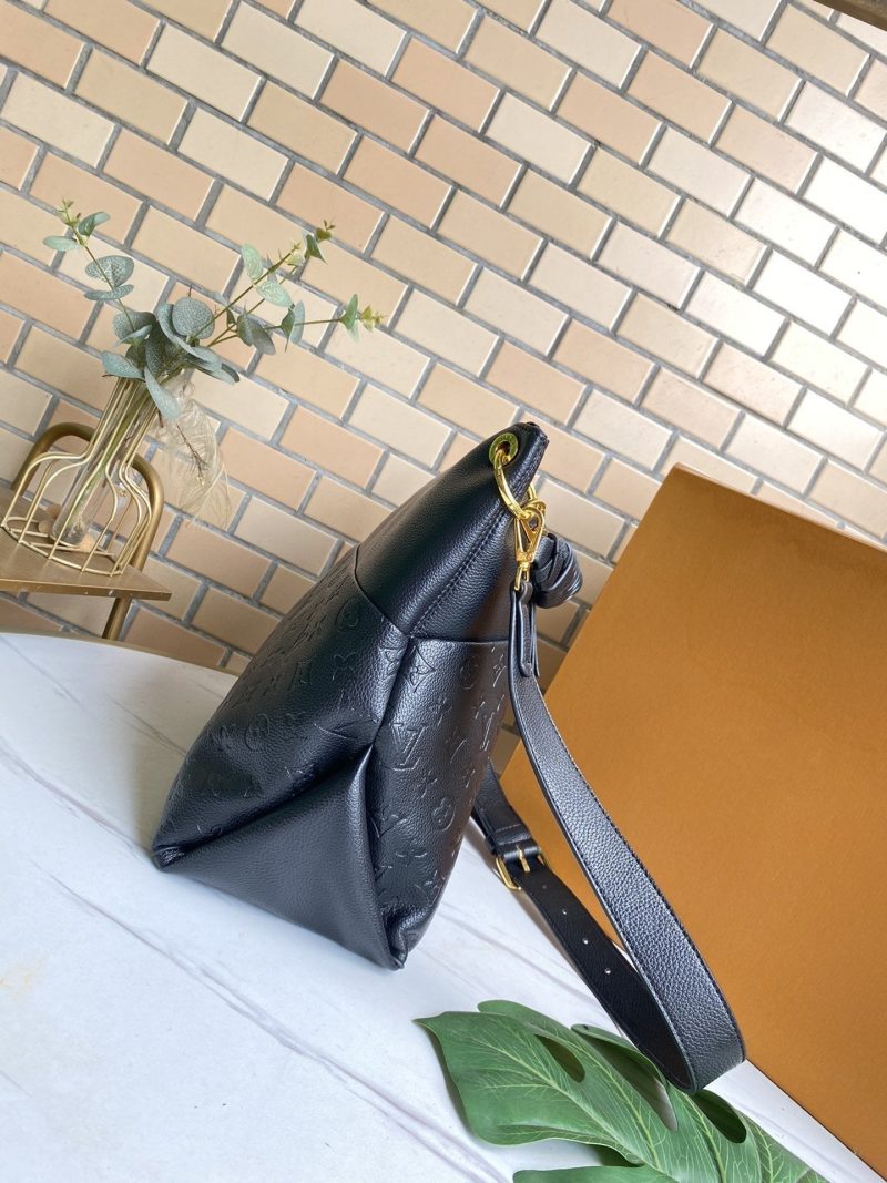 13272136244799828_9191f1eb-6802-4a62-9203-239f29fa0c64 MAIDA HOBO 33CM BLACK MONOGRAM EMBOSSED GRAINED COWHIDE