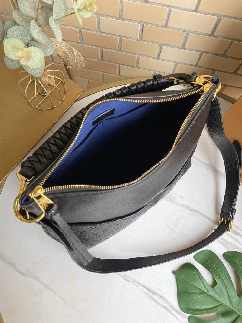 13272136250198569_40c5dbb9-cf18-40fa-9d08-a02f53fd7f06 MAIDA HOBO 33CM BLACK MONOGRAM EMBOSSED GRAINED COWHIDE