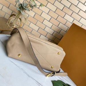 13272136278084992_a9ec81f6-9e84-40b6-a9dd-88b360d938c2 MAIDA HOBO 33CM BEIGE MONOGRAM EMBOSSED GRAINED COWHIDE