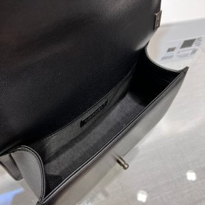 13344148844495188 BOY BAG MEDIUM 25 BLACK CAVIAR RUTHENIUM HARDWARE