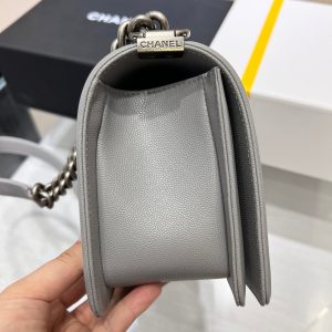 13344148877402012 BOY BAG MEDIUM 25 GREY CAVIAR RUTHENIUM HARDWARE