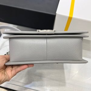 13344148878876834 BOY BAG MEDIUM 25 GREY CAVIAR RUTHENIUM HARDWARE