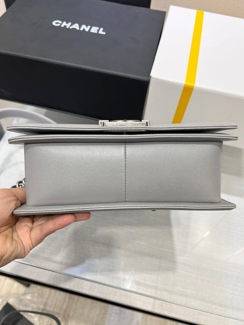 13344148878876834 BOY BAG MEDIUM 25 GREY CAVIAR RUTHENIUM HARDWARE
