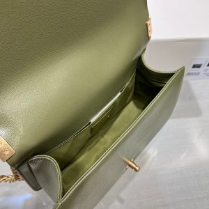 13344149001210974 BOY BAG MEDIUM 25 KHAKI CAVIAR GOLD HARDWARE