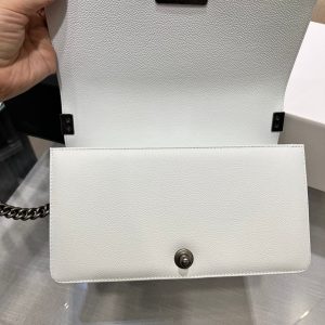 13344149152742115 BOY BAG MEDIUM 25 WHITE CAVIAR RUTHENIUM HARDWARE