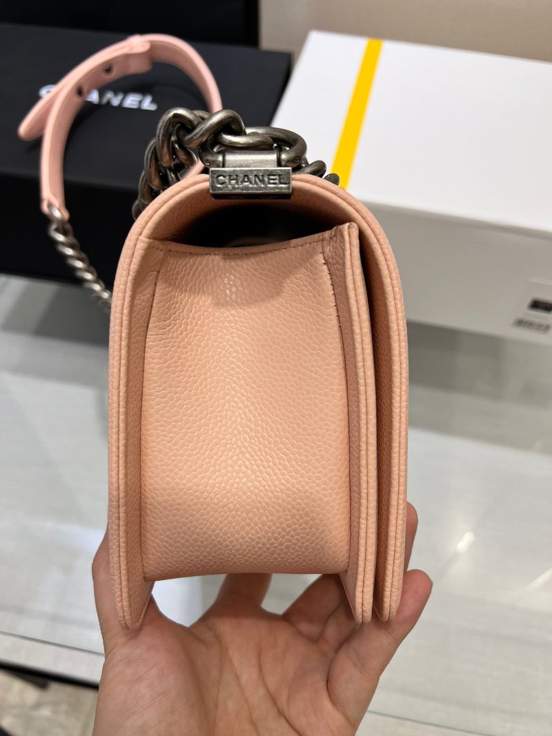 13344149297867875 BOY BAG MEDIUM 25 PINK CAVIAR RUTHENIUM HARDWARE