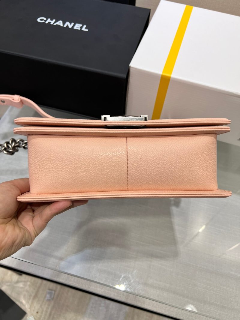 13344149308806441 BOY BAG MEDIUM 25 PINK CAVIAR RUTHENIUM HARDWARE