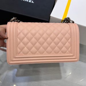 13344149310239625 BOY BAG MEDIUM 25 PINK CAVIAR RUTHENIUM HARDWARE