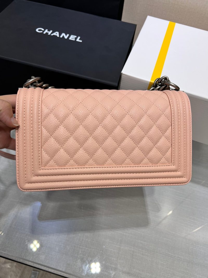 13344149310239625 BOY BAG MEDIUM 25 PINK CAVIAR RUTHENIUM HARDWARE