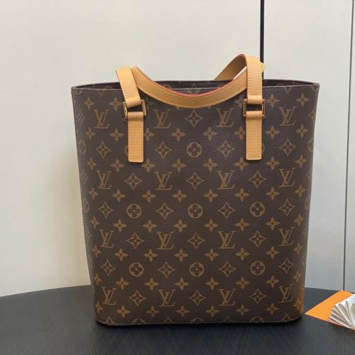13344605465365062 LUCO SHOULDER TOTE BAG 30 MONOGRAM LEATHER BROWN