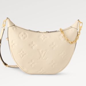 13344605960822278 LOOP HOBO 38 CREMEMONOGRAM EMPREINTE LEATHER GOLD HARDWARE