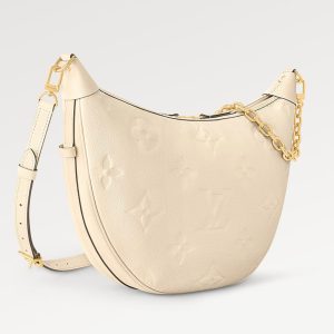 13344605973574852 LOOP HOBO 38 CREMEMONOGRAM EMPREINTE LEATHER GOLD HARDWARE