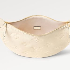 13344605975010746 LOOP HOBO 38 CREMEMONOGRAM EMPREINTE LEATHER GOLD HARDWARE
