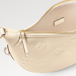 13344605976191626 LOOP HOBO 38 CREMEMONOGRAM EMPREINTE LEATHER GOLD HARDWARE