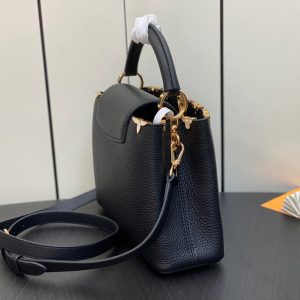 13345374319941493 CAPUCINES BB 27 BLACK TAURILLON GOLD HARDWARE