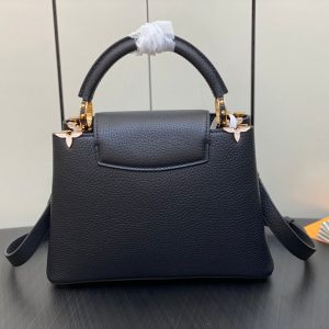 13345374321565753 CAPUCINES BB 27 BLACK TAURILLON GOLD HARDWARE