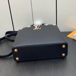 13345374324208589 CAPUCINES BB 27 BLACK TAURILLON GOLD HARDWARE