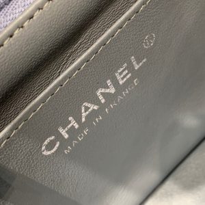 MINI SQUARE FLAP BAG 17CM CLOUD BLUE LAMBSKIN SILVER HARDWARE