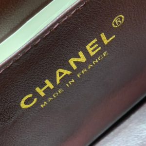 MINI SQUARE FLAP BAG 17CM BLACK LAMBSKIN CHEVRON GOLD HARDWARE