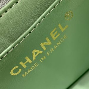 MINI RECTANGLE FLAP BAG 20CM LIME LAMBSKIN GOLD HARDWARE