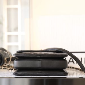 CC TRENDY 20CM BLACK LAMBSKIN SILVER  HARDWARE