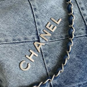 CC HOBO 39CM DENIM SILVER HARDWARE