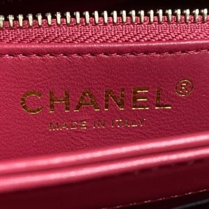 CC TRENDY 20CM RED LAMBSKIN GOLD HARDWARE