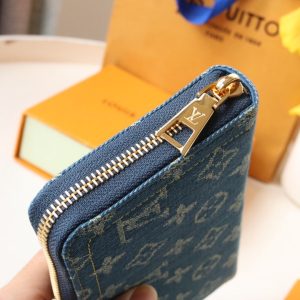 13348052580274143 LV MONOGRAM DENIM LEATHER 19CM LONG WALLET