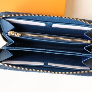 13348052581669009 LV MONOGRAM DENIM LEATHER 19CM LONG WALLET