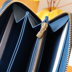 13348052586152745 LV MONOGRAM DENIM LEATHER 19CM LONG WALLET