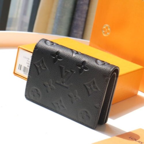 13348061307477976 CLEA WALLET 12CM BLACK MONOGRAM EMPREINTE LEATHER
