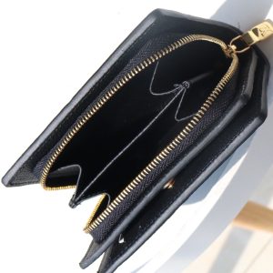 CLEA WALLET 12CM BLACK MONOGRAM EMPREINTE LEATHER