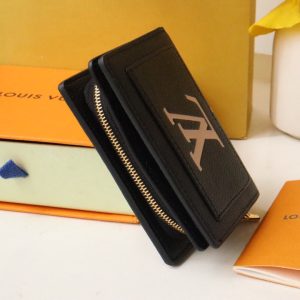 CLEA WALLET 12CM BLACK LARGE MONOGRAM EMPREINTE LEATHER