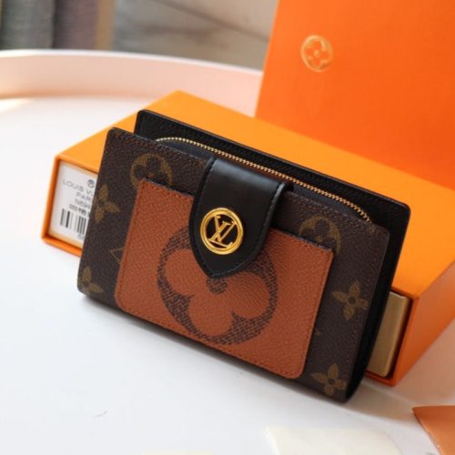 13348122218553719 JULIETTE WALLET 13.5 BROWN ORANGE MONOGRAM CANVAS