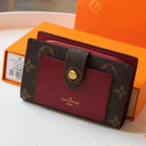 13348122284519806 JULIETTE WALLET 13.5 BROWN RED MONOGRAM CANVAS