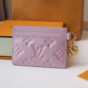 13348125189217895 CHARM CARD HOLDER PINK MONOGRAM CANVAS