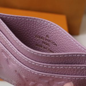 13348125195726099 CHARM CARD HOLDER PINK MONOGRAM CANVAS