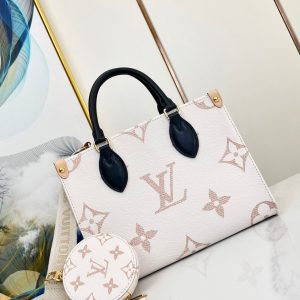 ONTHEGO 25 WHITE BROWN MONOGRAM CANVAS