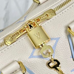 SPEEDY 20.5 WHITE BLUE MONOGRAM CANVAS